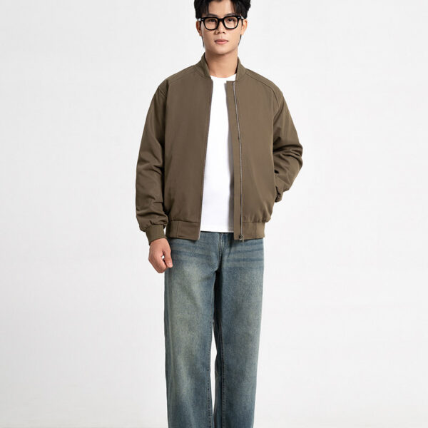 ao bomber kaki nam phong cach tre trung ld2054