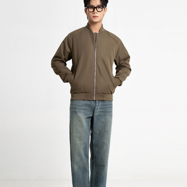 ao khoac bomber kaki nam form regular ld2054