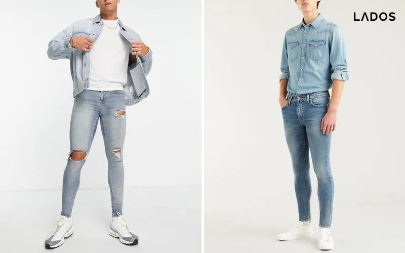 Cách phối quần jean áo thun PHONG CÁCH nhất 2024 skinny jean