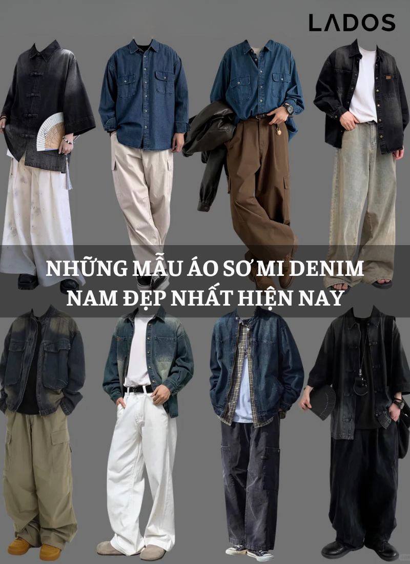 Gợi ý 15+ mẫu áo sơ mi denim nam ĐẸP và trẻ trung 2026 nhung mau ao so mi denim nam dep nhat hien nay
