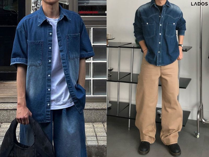 Gợi ý 15+ mẫu áo sơ mi denim nam ĐẸP và trẻ trung 2026 so mi bui nam tinh