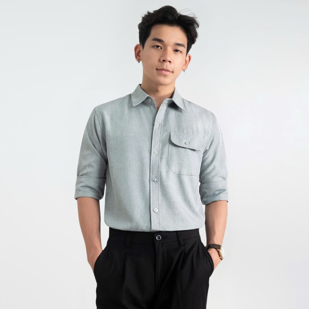 Áo Sơ Mi Nam Dài Tay Linen Cool PREMIUM LADOS - LD8180 Áo Sơ Mi Nam Dài Tay Linen Cool PREMIUM LADOS - LD8180