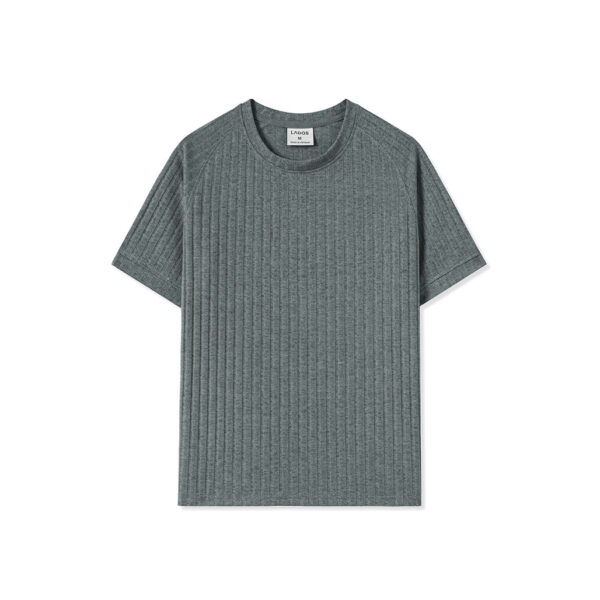 Áo Thun Nam Cổ Tròn Tay Ngắn Basic Raglan LADOS - LD9219 1 xam dam ld9219