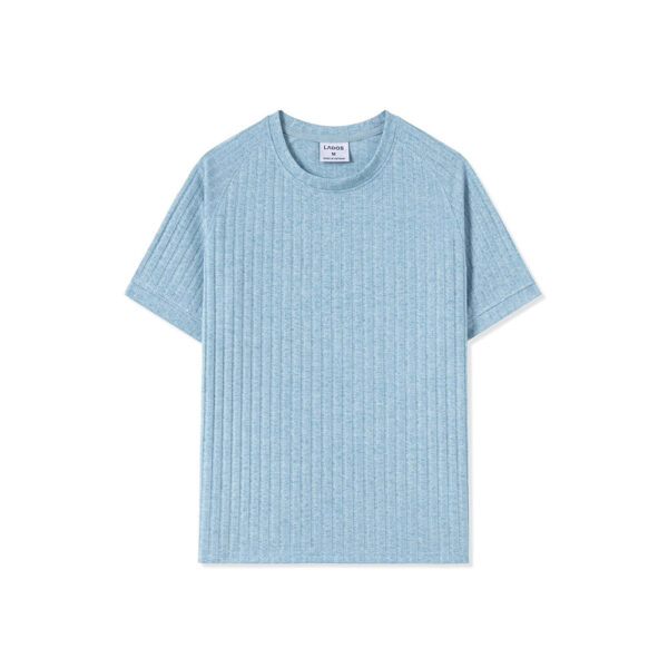 Áo Thun Nam Cổ Tròn Tay Ngắn Basic Raglan LADOS - LD9219 2 xanh duong ld9219