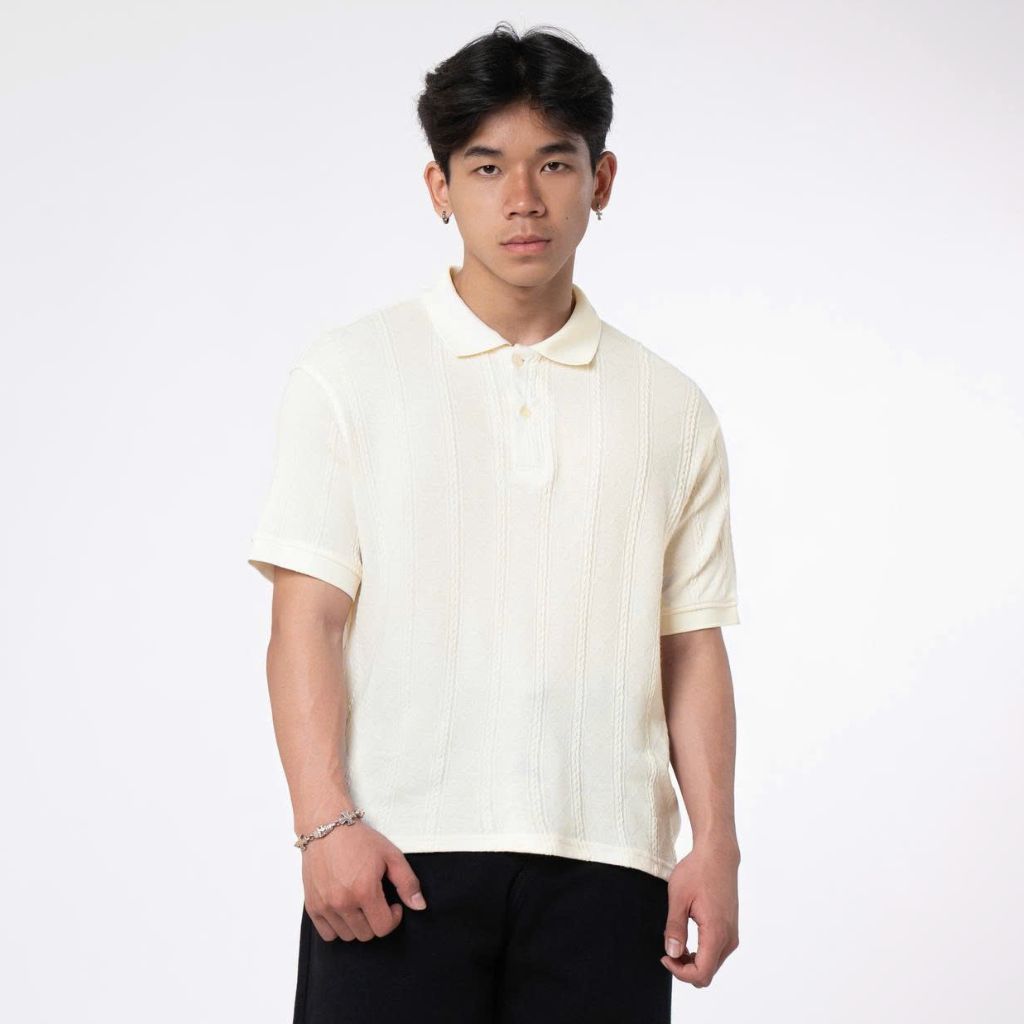 Áo Polo Nam Dệt Kim Braided Pattern Form Regular LADOS - LD9224 Áo Polo Nam Dệt Kim Braided Pattern Form Regular LADOS - LD9224