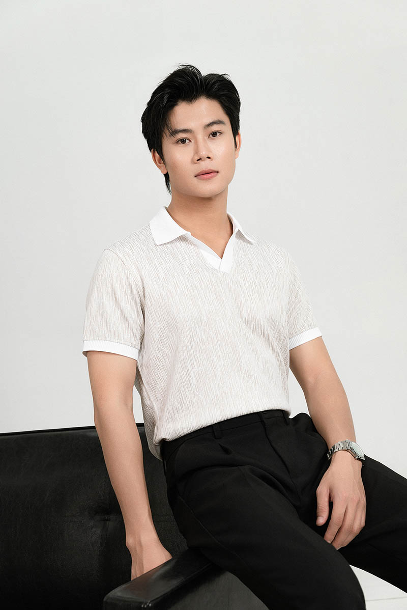 Áo Polo Nam Cổ V Classic Woven LADOS - LD9236 Áo Polo Nam Cổ V Classic Woven LADOS - LD9236 - Ảnh 3